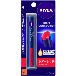 Nivea rich care & coloring lip balm - sheer Red spf 20 PA ++ (2 gm)